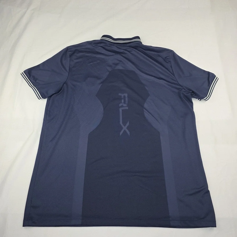 RLX Ralph Lauren Polo Shirt Mens XL Blue Gray Spyglass Hill Golf Performance